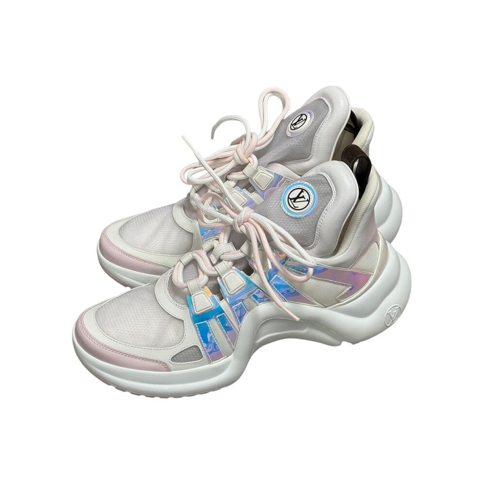 Louis Vuitton Calf Skin Nylon Archlight Sneakers Rose Clair Pink